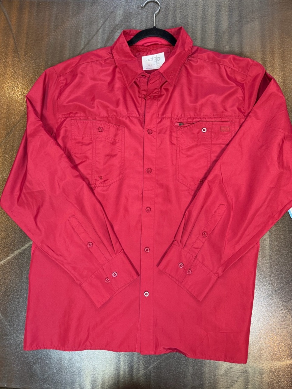 NWT Reel Life Elite Angler Fishing Shirt 2XL Red Vented Performance Utility NWT